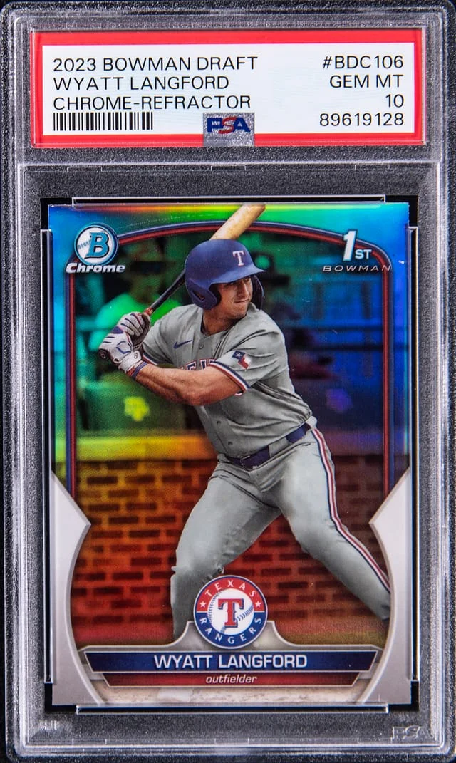 2023 Bowman Chrome Draft Wyatt Langford Refractor #BDC-106 card image
