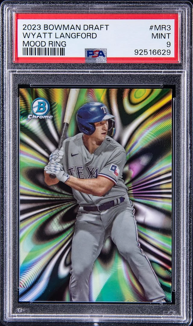 2023 Bowman Chrome Draft Wyatt Langford Mood Ring #MR3 card image