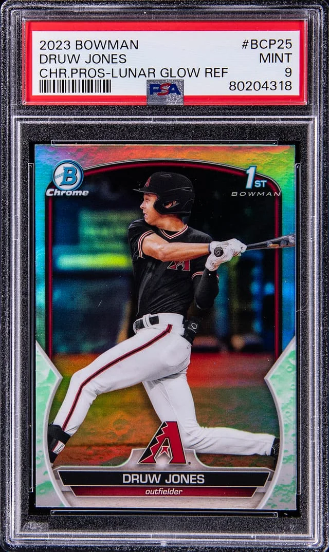 2023 Bowman Chrome Druw Jones Lunar Glow #BCP-25 card image