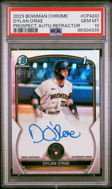 2023 Bowman Chrome Dylan O'Rae Prospect Autographs Refractor #CPA-DO card image