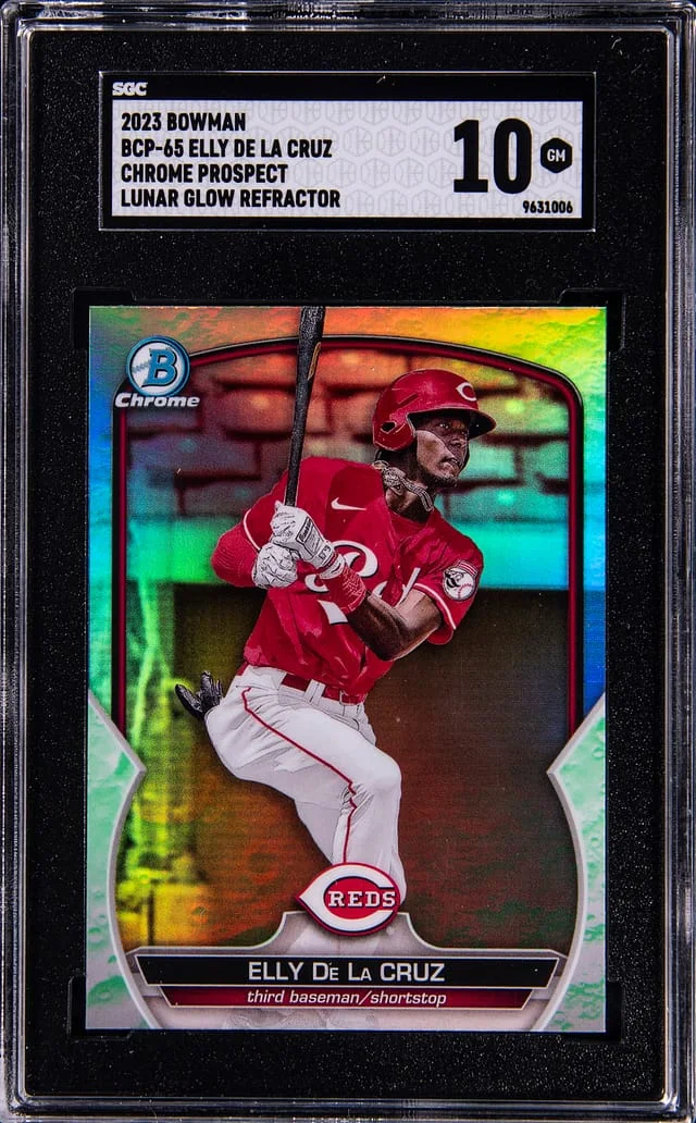 2023 Bowman Chrome Elly De La Cruz Prospect Lunar Glow Refractor #BCP-65 card image