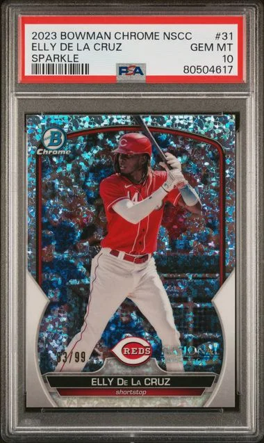2023 Bowman Chrome Elly De La Cruz NSCC Sparkle #MLB-31 card image