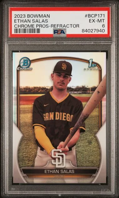 2023 Bowman Chrome Ethan Salas Refractor #BCP-171 card image