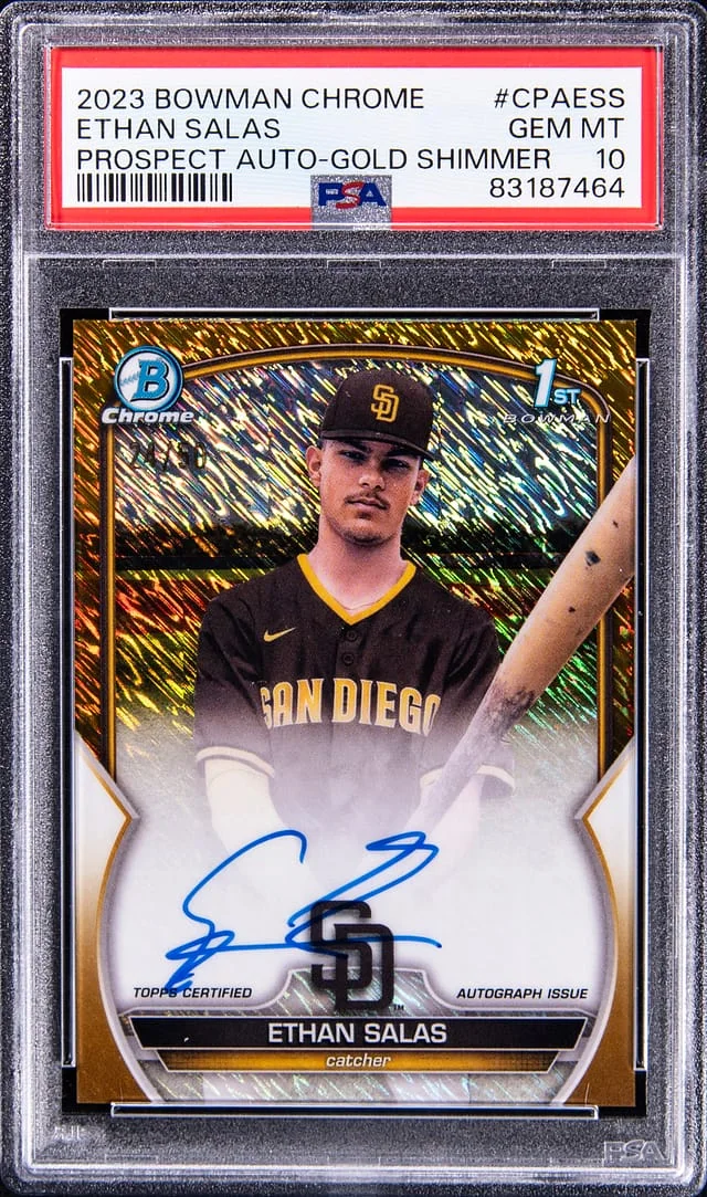2023 Bowman Chrome Ethan Salas Prospect Autograph #CPA-ESS card image
