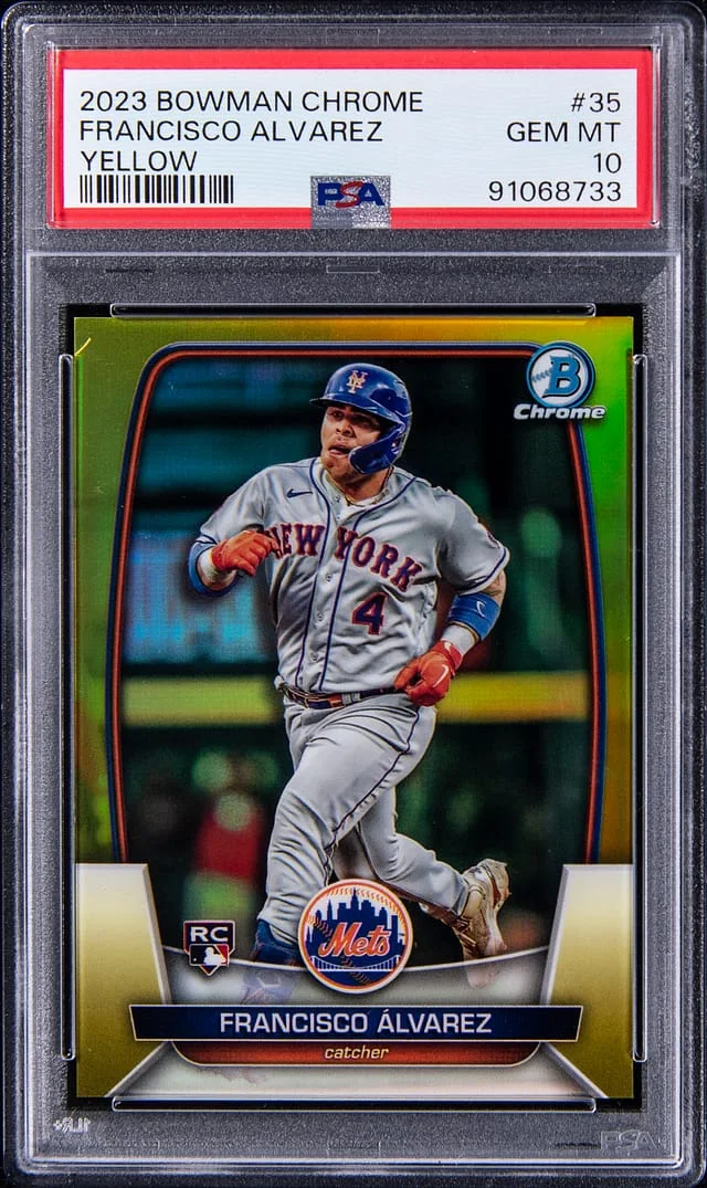 2023 Bowman Chrome Francisco Alvarez Yellow #35 card image