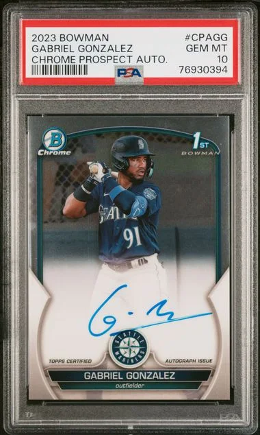 2023 Bowman Chrome Gabriel Gonzalez Prospect Autographs #CPAGG card image