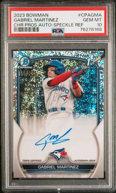 2023 Bowman Chrome Gabriel Martinez Prospect Autographs Speckle #CPA-GMA card image
