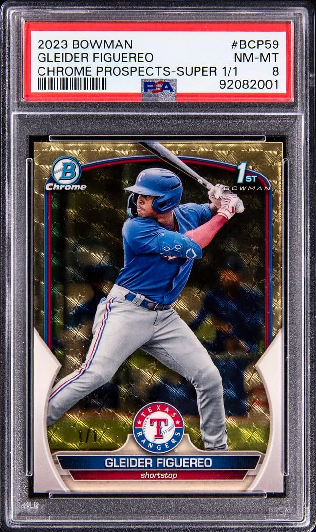 2023 Bowman Chrome Gleider Figuereo Superfractor #BCP-59 card image