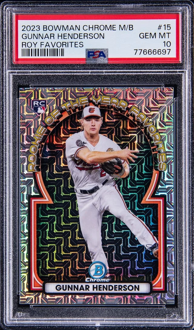 2023 Bowman Chrome Gunnar Henderson Mystery Box of the Year Favorites #15 card image