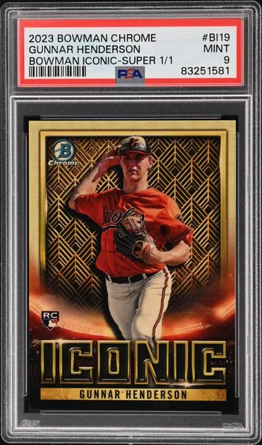 2023 Bowman Chrome Gunnar Henderson Bowman Iconic Superfractor 1/1 #BI19 card image