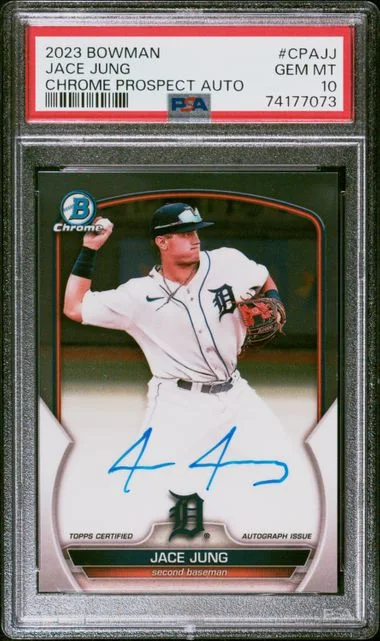 2023 Bowman Chrome Jace Jung Prospect Autographs #CPAJJ card image