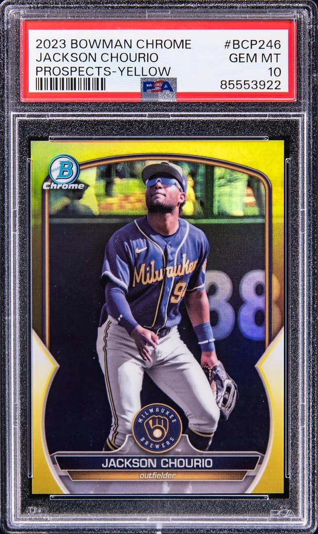 2023 Bowman Chrome Jackson Chourio Prospects-Yellow #BCP246 card image
