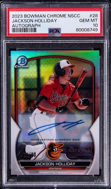 2023 Bowman Chrome Jackson Holliday National #28 card image