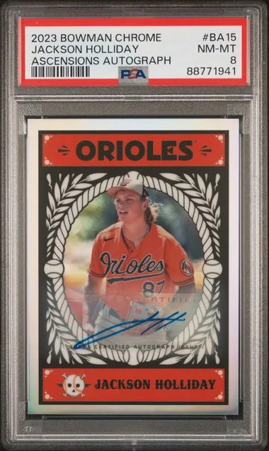 2023 Bowman Chrome Jackson Holliday Bowman Ascensions Autograph #BA15 card image