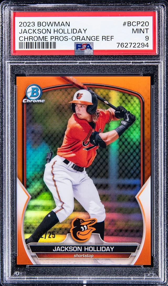 2023 Bowman Chrome Jackson Holliday Orange Refractor #BCP-20 card image