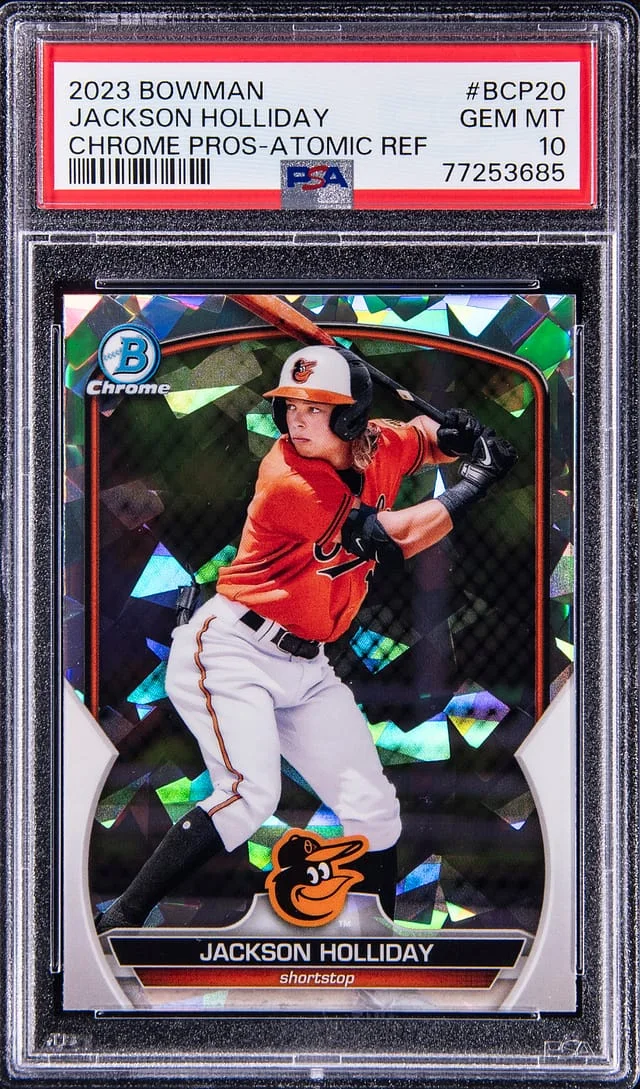 2023 Bowman Chrome Jackson Holliday Prospect Atomic Refractor #BCP20 card image