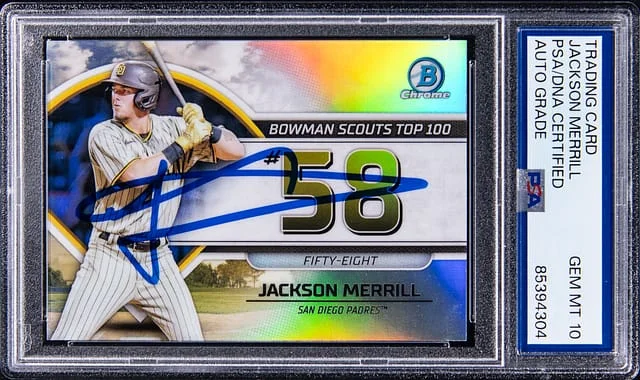 2023 Bowman Chrome Jackson Merrill #BTP-58 card image