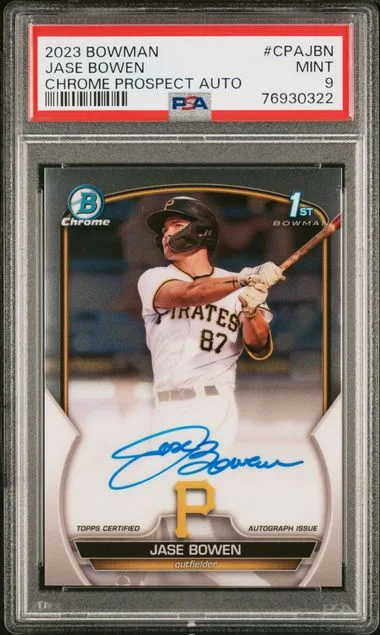 2023 Bowman Chrome Jase Bowen Prospect Autographs #CPAJBN card image