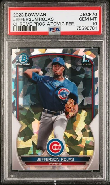 2023 Bowman Chrome Jefferson Rojas Atomic Refractor #Bcp70 card image