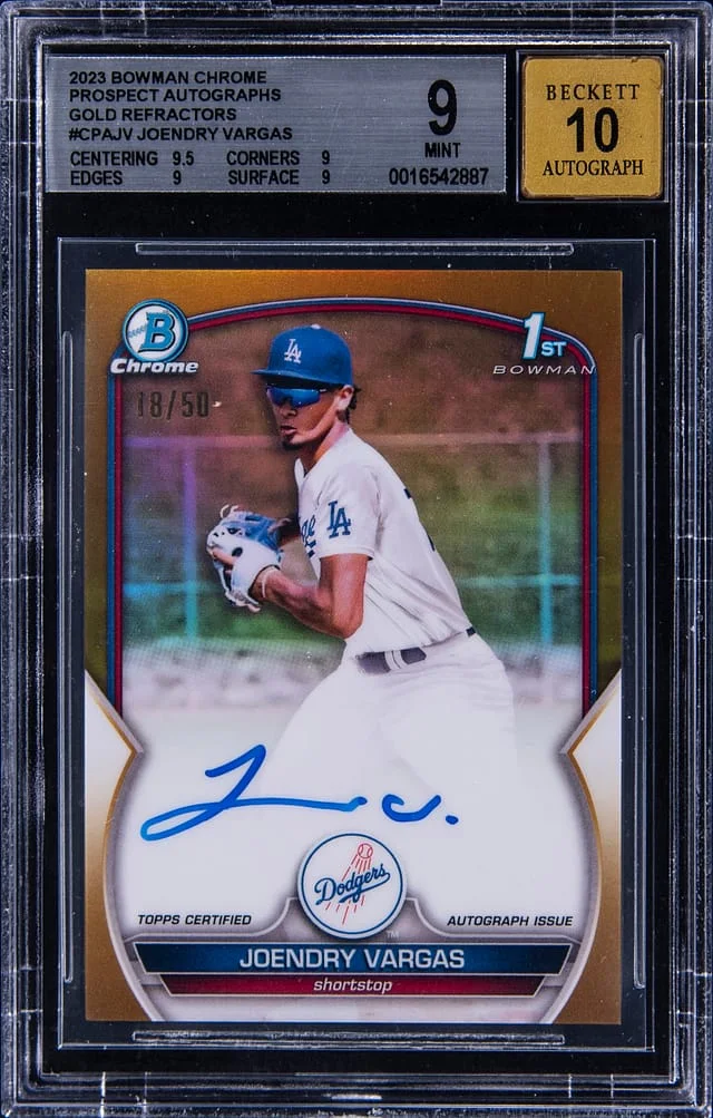 2023 Bowman Chrome Joendry Vargas Prospect Autographs #CPA-JV card image