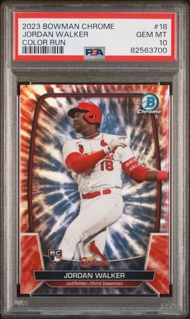 2023 Bowman Chrome Jordan Walker Red Refractor #18 card image