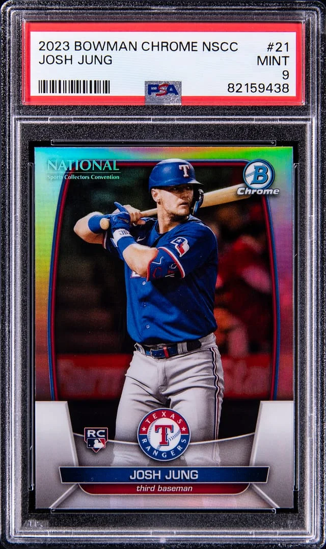 2023 Bowman Chrome Josh Jung National Autograph-Red #21 card image