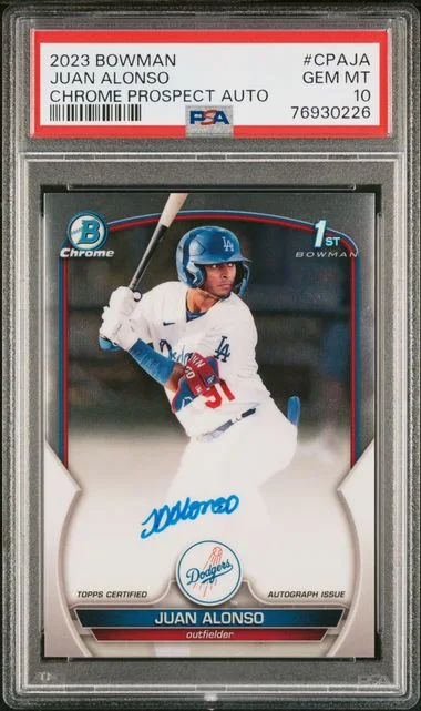 2023 Bowman Chrome Juan Alonso Prospect Autographs #CPAJA card image