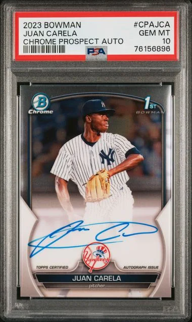 2023 Bowman Chrome Juan Carela Prospect Autographs #CPAJCA card image