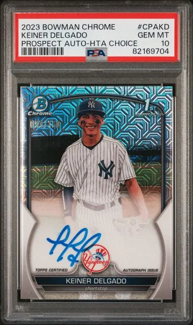2023 Bowman Chrome Keiner Delgado Prospect Autographs HTA Choice #CPA-KD card image