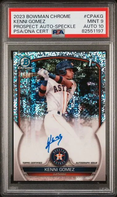 2023 Bowman Chrome Kenni Gomez Prospect Autographs Speckle #CPAKG card image