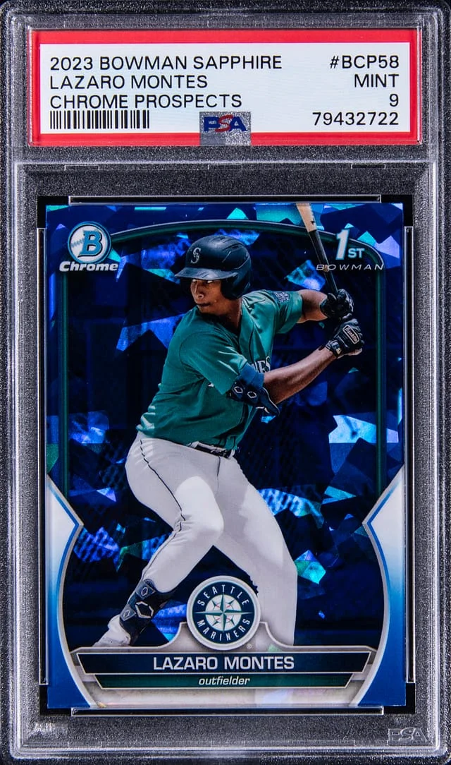 2023 Bowman Chrome Lazaro Montes Prospect Sapphire #BCP-58 card image