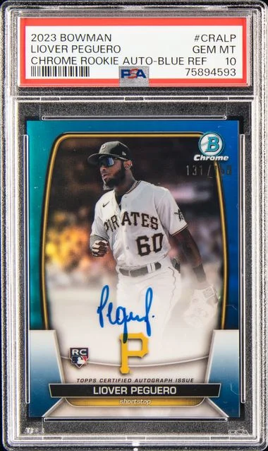 2023 Bowman Chrome Liover Peguero Autograph #CRALP card image