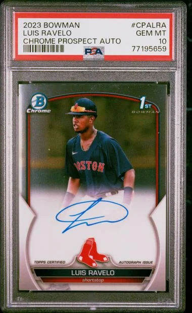 2023 Bowman Chrome Luis Ravelo Prospect Autographs #CPALRA card image