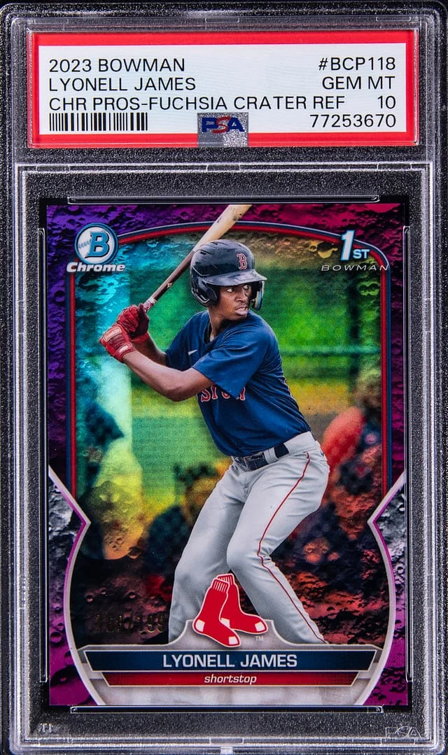 2023 Bowman Chrome Lyonell James Prospect Fuchsia Refractor #BCP118 card image