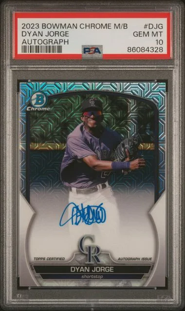 2023 Bowman Chrome Mega Box Dyan Jorge Autograph #DJG card image