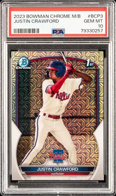 2023 Bowman Chrome Mega Box Justin Crawford #3 card image