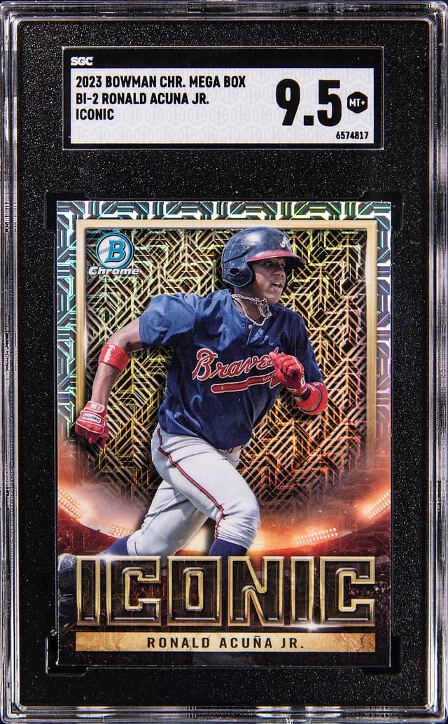 2023 Bowman Chrome Mega Box Ronald Acuna Jr. Iconic #BI-2 card image
