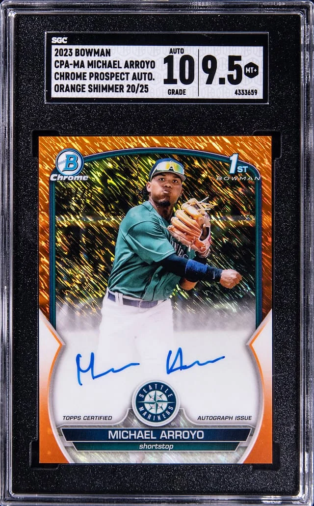 2023 Bowman Chrome Michael Arroyo Prospect Autographs #CPAMA card image