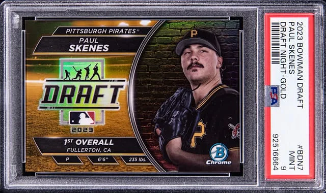 2023 Bowman Chrome Paul Skenes Night Gold #BDN7 card image