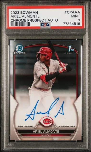 2023 Bowman Chrome Prospect Autographs Cpaaa Ariel Almonte #no-number card image