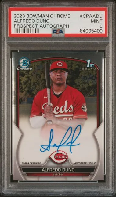 2023 Bowman Chrome Prospect Autographs Cpaadu Alfredo Duno #no-number card image