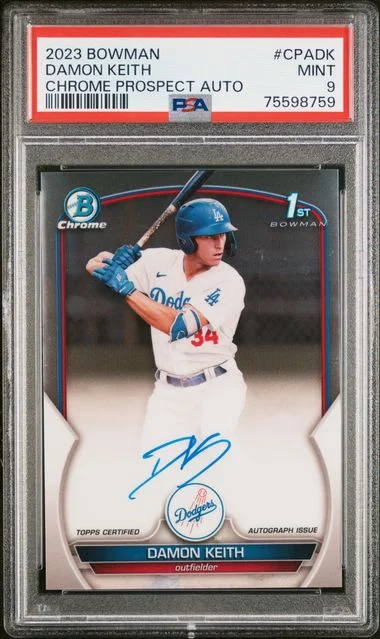 2023 Bowman Chrome Prospect Autographs Cpadk Damon Keith #no-number card image