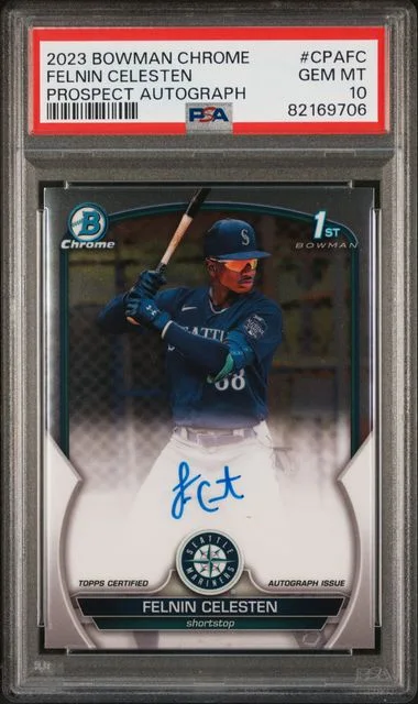 2023 Bowman Chrome Prospect Autographs Cpafc Felnin Celesten #no-number card image