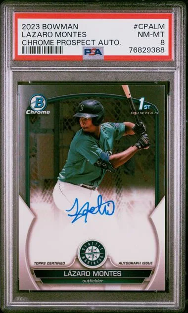 2023 Bowman Chrome Prospect Autographs Cpalm Lazaro Montes #no-number card image