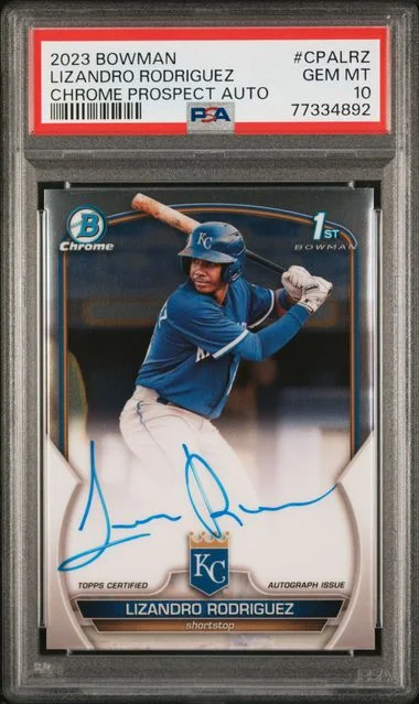 2023 Bowman Chrome Prospect Autographs Cpalrz Lizandro Rodriguez #no-number card image