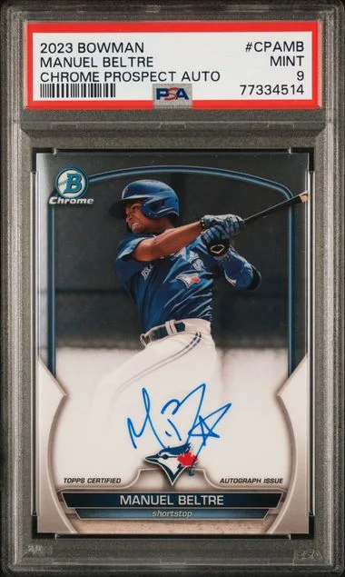 2023 Bowman Chrome Prospect Autographs Cpamb Manuel Beltre #no-number card image