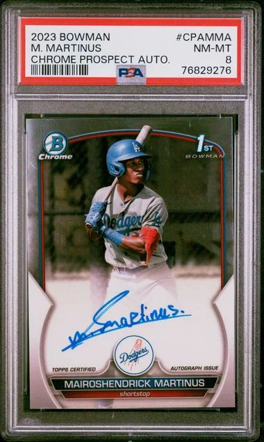 2023 Bowman Chrome Prospect Autographs Cpamma Mairoshendrick Martinus #no-number card image