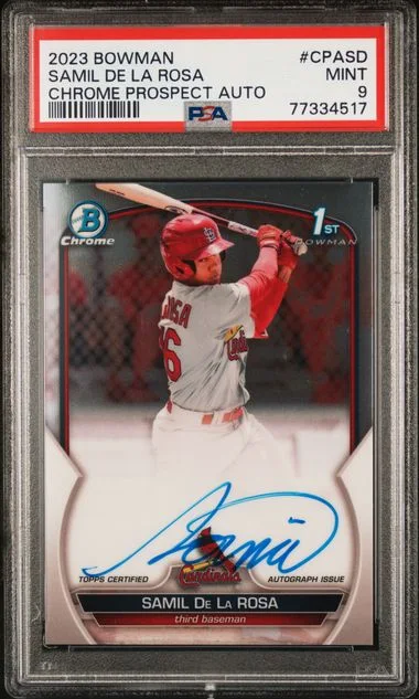2023 Bowman Chrome Prospect Autographs Cpasd Samil De La Rosa #no-number card image