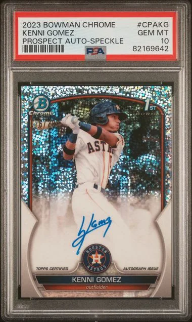 2023 Bowman Chrome Prospect Autographs Speckle Cpakg Kenni Gomez #no-number card image