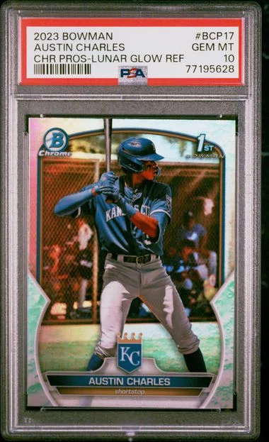 2023 Bowman Chrome Prospects Austin Charles #BCP17 card image